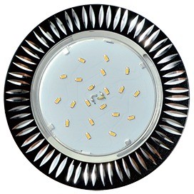 Точечный светильник FB5383ECB Рифленые реснички Черный/Алюм GX53 H4 DL5383