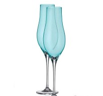 Рюмка для шампанского "LIMOSA"; декор "Бирюзовая чаша", 200 мл (набор 2 шт) БСС0564