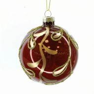 Украшение новогоднее "Шар", 8см, стекло 752527