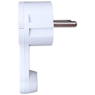 Вилка-невидимка "За шкаф" 16А 250В (земля, плоская, белая) AEPL1WEAY