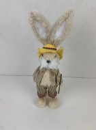 Фигурка "Зайчонок в плетеной шляпке"  743-108