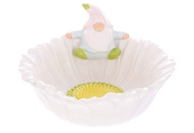 Тарелка глубокая  "Гном на ромашке" 850-019 21см