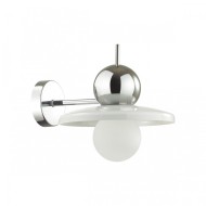 Бра 5014/1WA MODERN ODL23 295 хром/белый/белый матовый металл/стекло G9 LED 5W HATTY