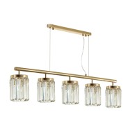 Люстра потолочная СОНЕКС 4987/5 CLASSIC ODL22 449 золотой/хрусталь E14 5*40W VASSA