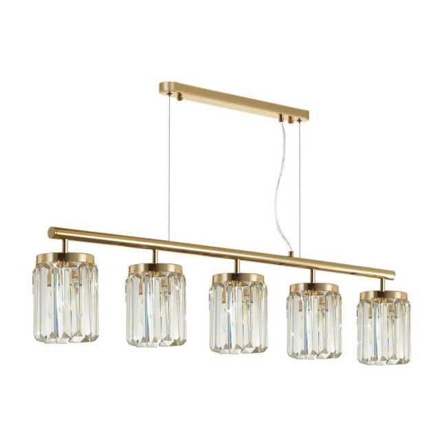 Люстра потолочная СОНЕКС 4987/5 CLASSIC ODL22 449 золотой/хрусталь E14 5*40W VASSA