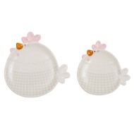 Декоративное блюдо Benny 380338 белый, керамика,18х19х3 см