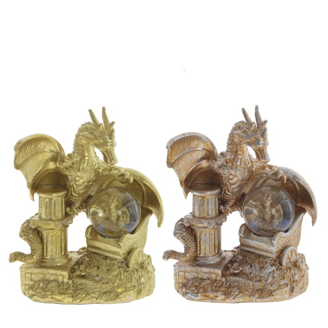 Фигурка декоративная в стекл.шаре "Дракон", D 4.5 см, L13 W9 H17 см 794532