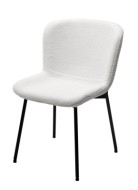 Стул RIYA UF992-01 Белый, teddy / черный каркас (от 2-х штук) 629M04960