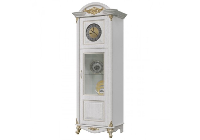 Гостиная "Да Винчи" СВЕТЛАЯ 08 Шкаф с часами (670х516х2000)мм
