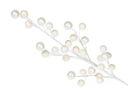 Ветка с бусинами (белый) 43см 839-378