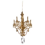 ДЕКОРАТИВНОЕ ИЗДЕЛИЕ "ЛЮСТРА" 6,5*6,5 СМ ВЫСОТА=11 СМ ЦВЕТ: ЗОЛОТО С ГЛИТТЕРОМ БЕЗ УПАКОВКИ