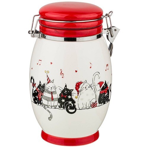 БАНКА ДЛЯ СЫПУЧИХ ПРОДУКТОВ 230-341 КОЛЛЕКЦИЯ "PARTY CATS" 1200 МЛ 13,1*11,1*17 СМ БАНКА ДЛЯ СЫПУЧИХ ПРОДУКТОВ 230-341 КОЛЛЕКЦИЯ "PARTY CATS" 1200 МЛ 13,1*11,1*17 СМ