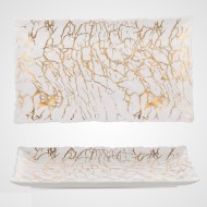 Блюдо-поднос керамическое золотистое DX191182A-G1