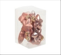 Елочная игрушка "Звезда" (стекло), набор (12 шт) Арт.123246