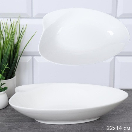 Блюдо фигурное 22 см / RFH-10 /Тарелка суповая неправильной формы 728627