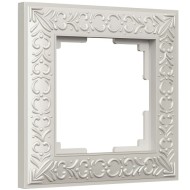 Рамка из металла на 1 пост Аntik жемчужный WL07-Frame-01