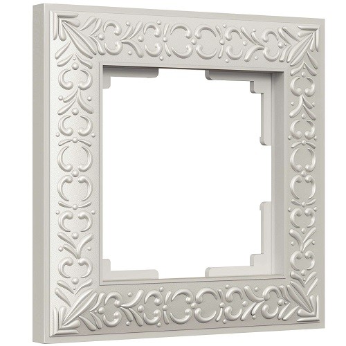 Рамка из металла на 1 пост Аntik жемчужный WL07-Frame-01