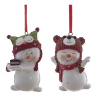 Фигурка декоративная подвесная"Снеговик", L6 W4,5 H8 см 781692