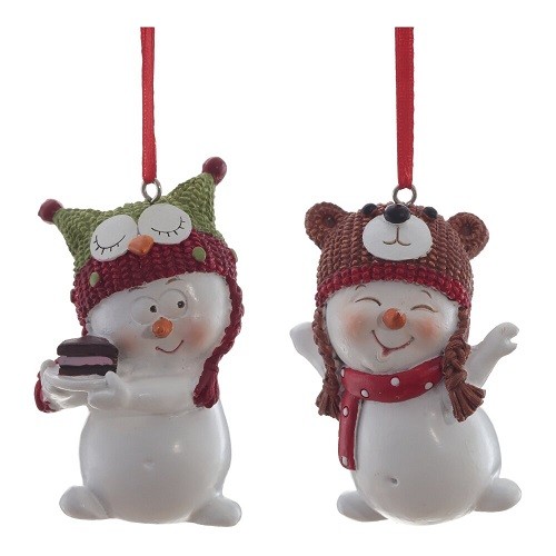 Фигурка декоративная подвесная"Снеговик", L6 W4,5 H8 см 781692