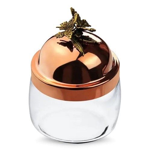 Банка "Бабочки" 500 мл стекло, медь С 722715