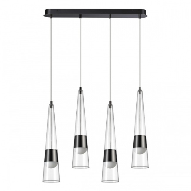 Люстра 5044/42L L-VISION ODL24 301 глянц.темн.хром/прозрачный/металл/стекло LED 42W 3000K 4167Лм LUM