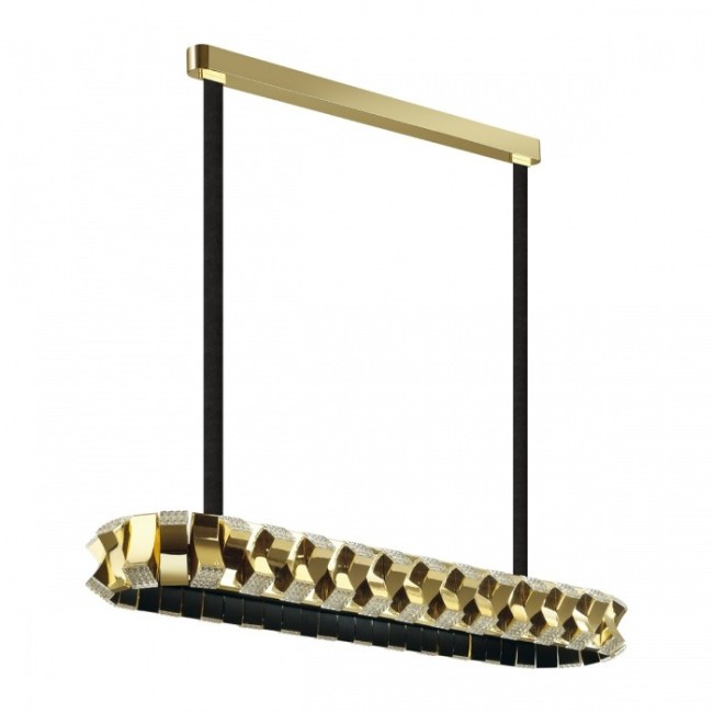 Люстра 4993/90LA L-VISION ODL23 373 золотой/черный/металл/акрил LED 90W 3000K ASTURO