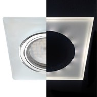 Точечный светильник LD1651 MR16 GU5.3 Стекло Квадрат подсветка 4K Матовый/Хром SL1651EFF