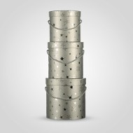 Набор из Трех Подарочных Коробок Серебристый "Космос" W6834