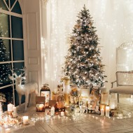 Новогодняя гирлянда нить 400-001 белый 5м