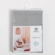 Скатерть 6974119 Этель Lines 150*220 +/-3см, цв.серый, пл. 192 г/м2, хл с ВГМО