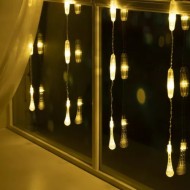 Гирлянда "Занавес. Капли", 2,5*0,65м, 50 LED, т/белый 3612412