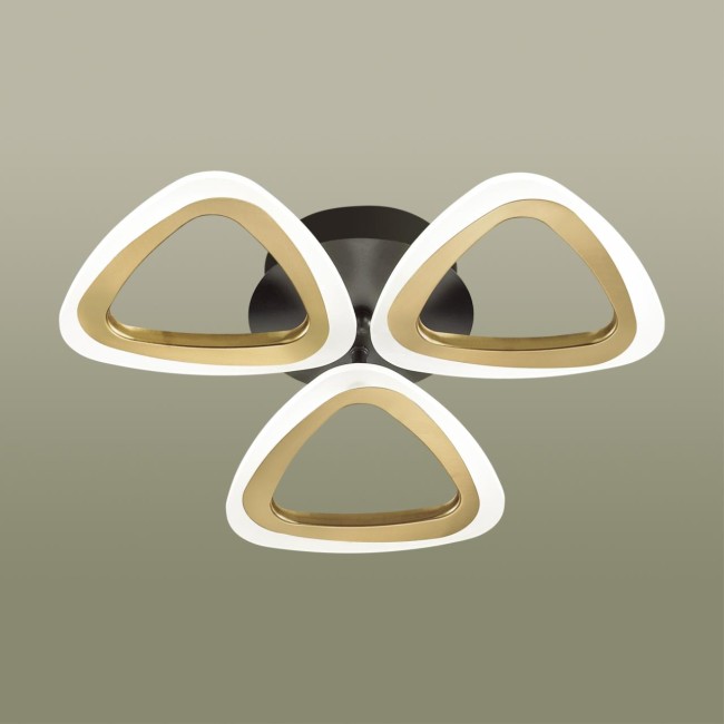 Люстра потолочная 4571/42CL LEDIO LN21 017 черный, золотой ДУ + LampSmart LED 42W 3000-6000К