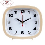 Будильник В5-004 кварц, бежевый размер: 12,5х10,5х3,8см с плавным ходом 01082391