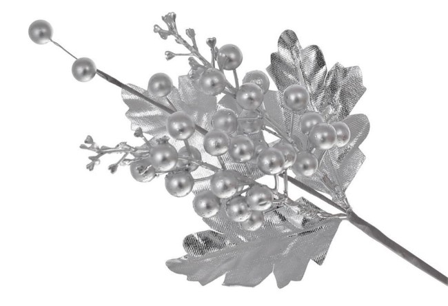 Ветка с ягодами (серебро) 29см 839-425