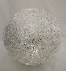 Шар 20 см (свет) сереб. XM-8162B 73130