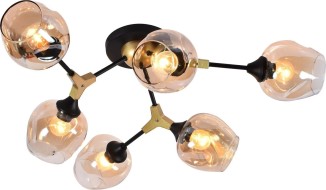 Люстра SVK MDL10242/6 E27*60W Черный/золото 680*680*260