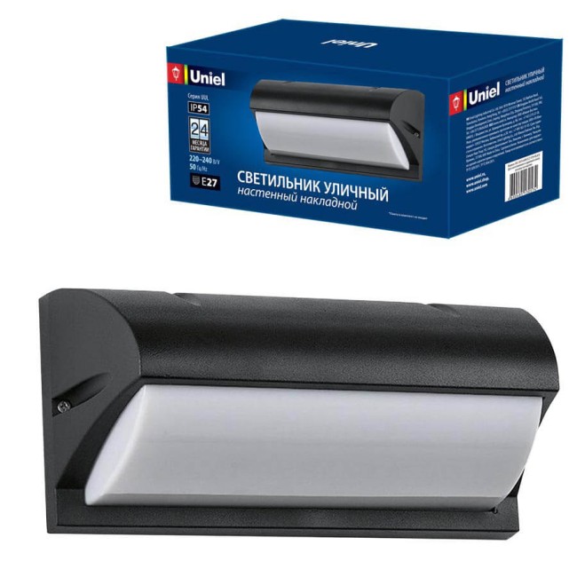 Уличный светильник UNIEL UUL-S07A 60W/E27 IP54 BLACK