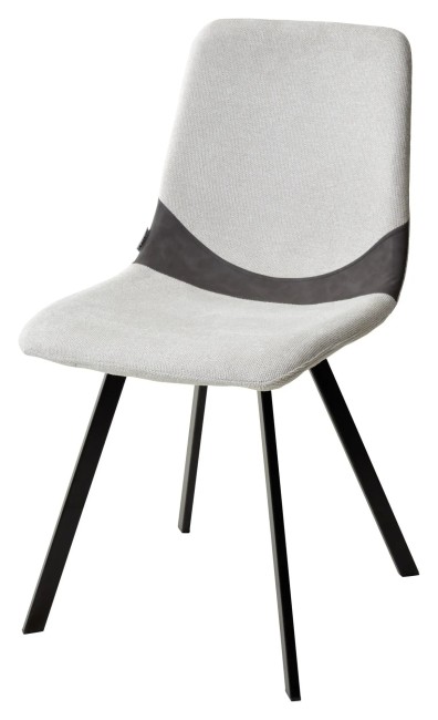 Стул ELLEN WZ2042-18 белая галька, фактурный велюр/RU-07 серая сталь/черный 629M05193(от 2-х штук)