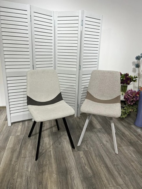 Стул ELLEN WZ2042-18 белая галька, фактурный велюр/RU-07 серая сталь/черный 629M05193(от 2-х штук)