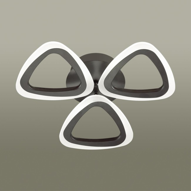 Люстра потолочная 4572/42CL LEDIO LN21 017 черный ДУ + LampSmart LED 42W 3000-6000К RHEA