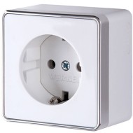 Розетка с заземлением Gallant белая W5071001