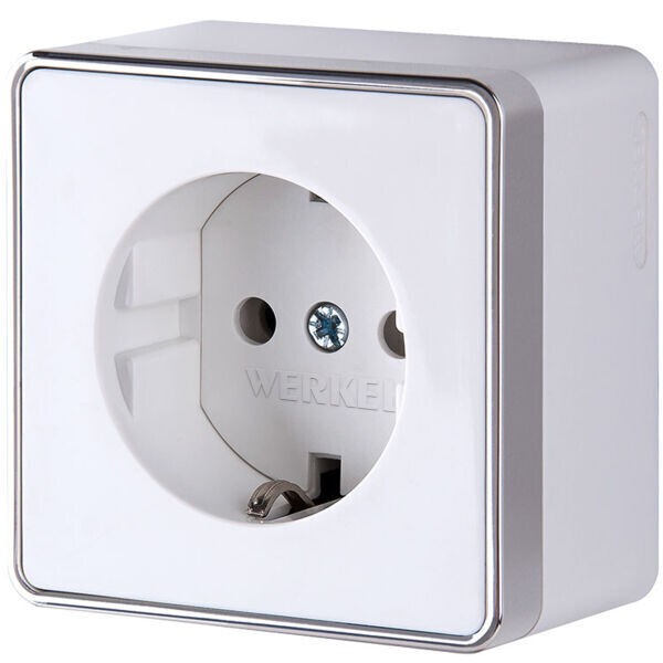 Розетка с заземлением Gallant белая W5071001