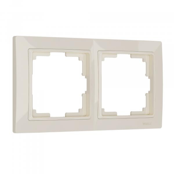 Рамка из пластика на 2 поста Snabb Basic слоновая кость W0022003