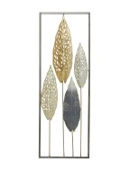 Настенный декор Bertram, серо-золотой, металл, 31х90 см 359465 Настенный декор Bertram, серо-золотой, металл, 31х90 см 359465