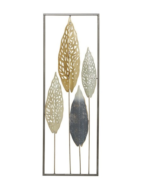 Настенный декор Bertram, серо-золотой, металл, 31х90 см 359465