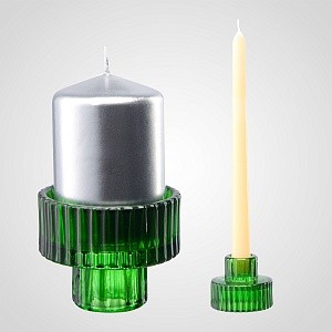 Подсвечник Перевертыш зеленый 00395