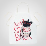 Фартук Cats & Friends белого цвета собачка в очках 55*68 см 00314