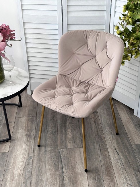 Стул MILAN 505-7 Капучино, без "пальчиковый" / золотой каркас 629M05110 (от 2-х шт)