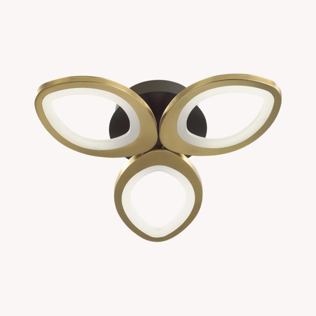 Люстра потолочная 4574/60CL LEDIO LN21 019 черный, золотой ДУ + LampSmart LED 60W 3000-6000К