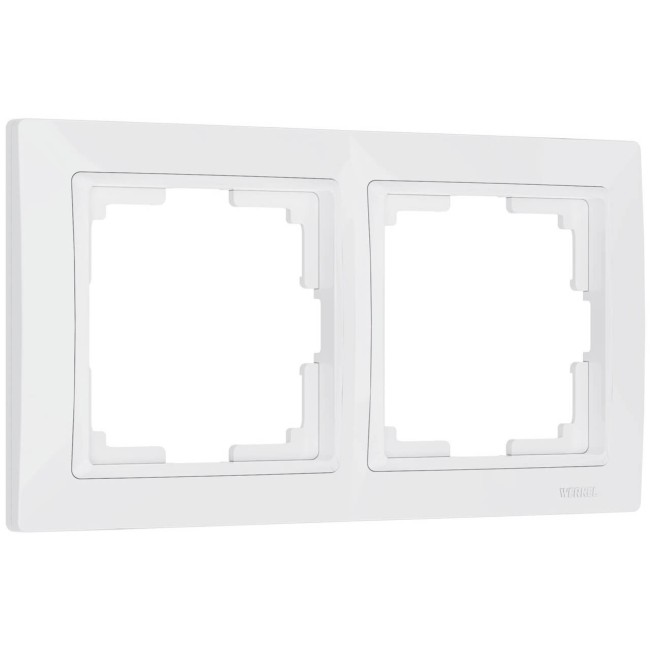 Рамка из пластика на 2 поста Snabb Basic белый W0022001